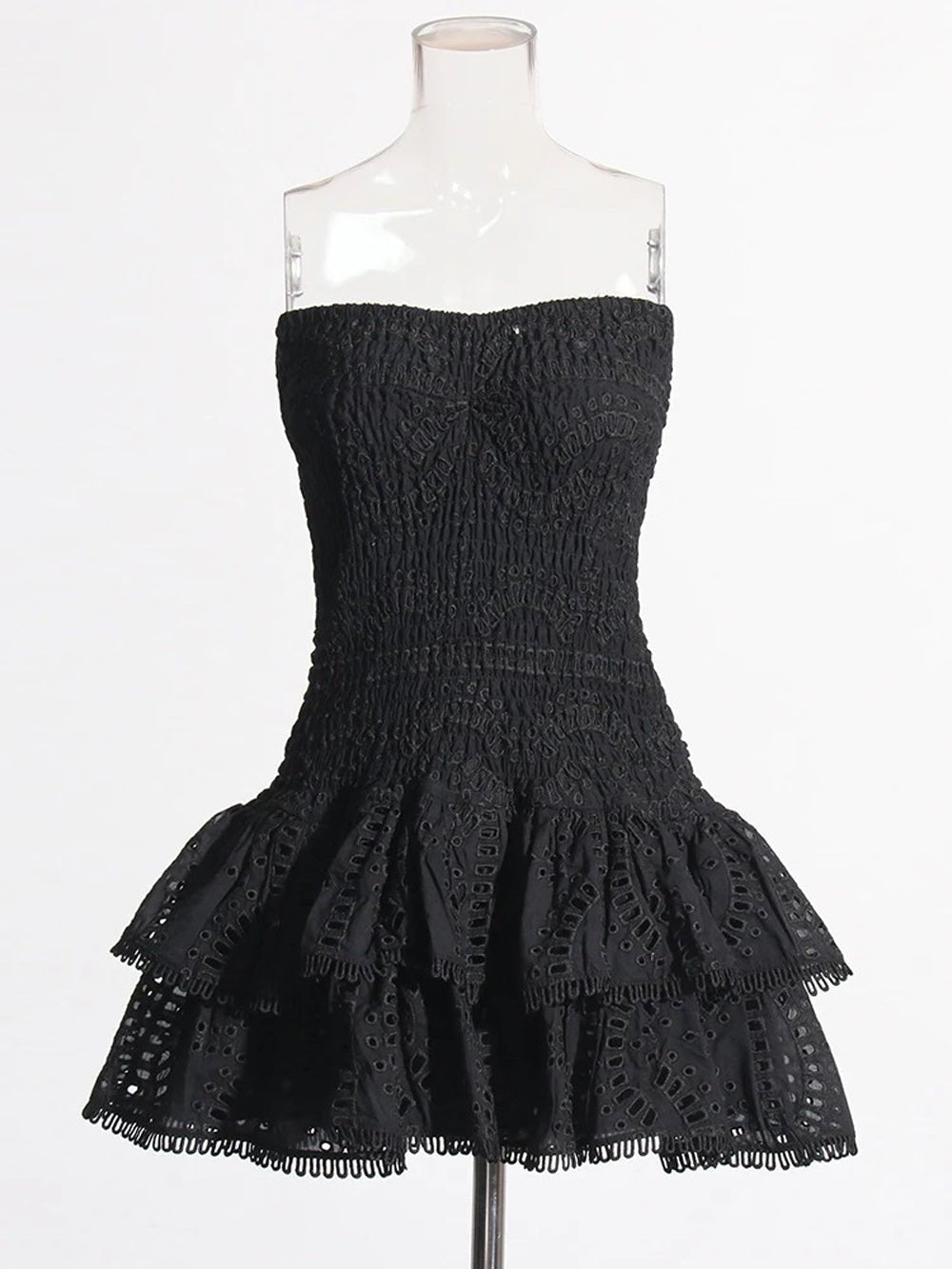 Molly Hollow Out Strapless Mini Dress - Fashion Pov