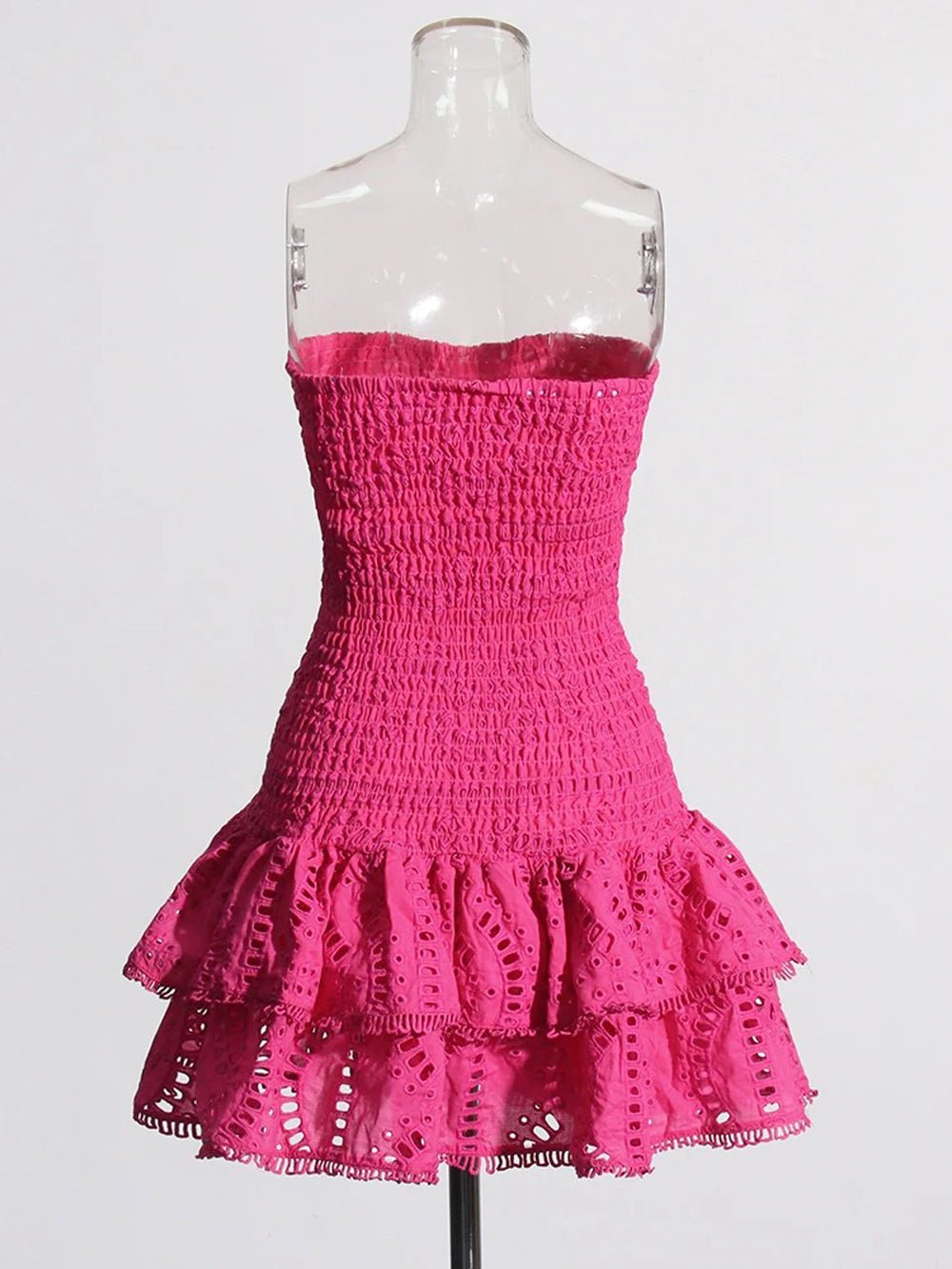 Molly Hollow Out Strapless Mini Dress - Fashion Pov