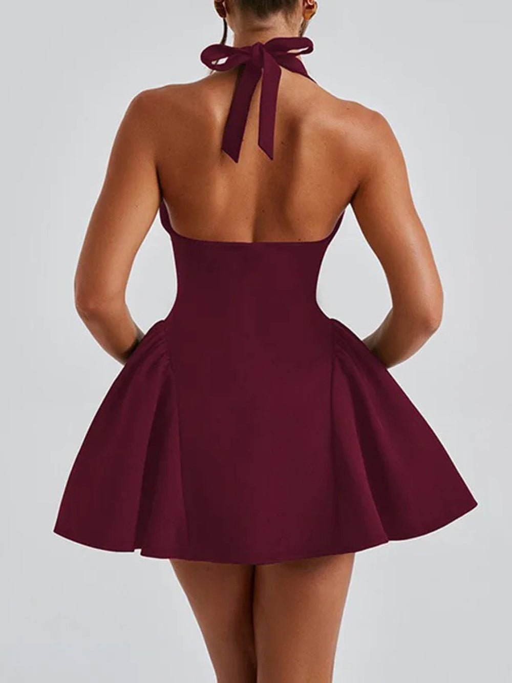 Olive Sleeveless Mini Dress - Fashion Pov