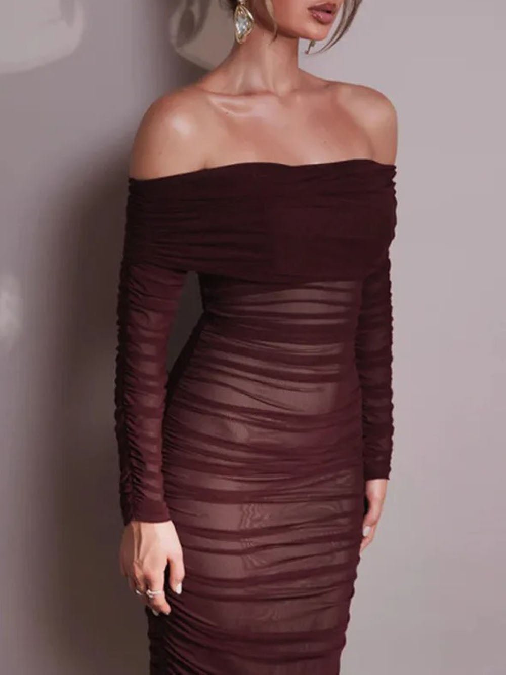 Reagan Off Shoulder Maxi Dress - Fashion Pov