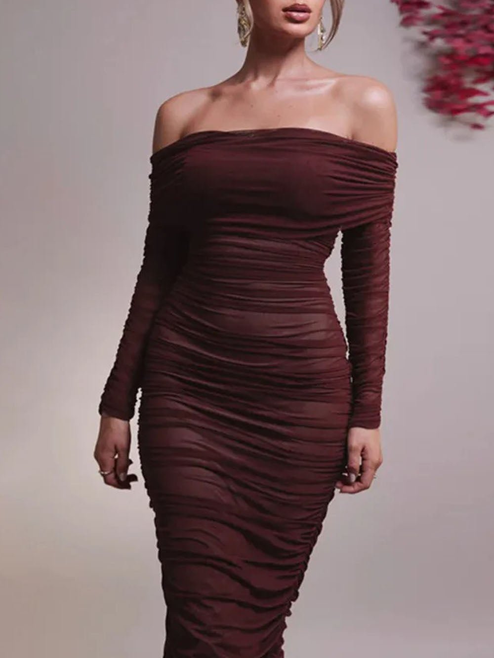 Reagan Off Shoulder Maxi Dress - Fashion Pov