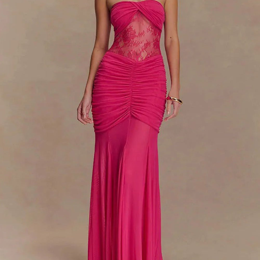 Rebecca Backless Off Shoulder Maxi Dress - Fashion Pov