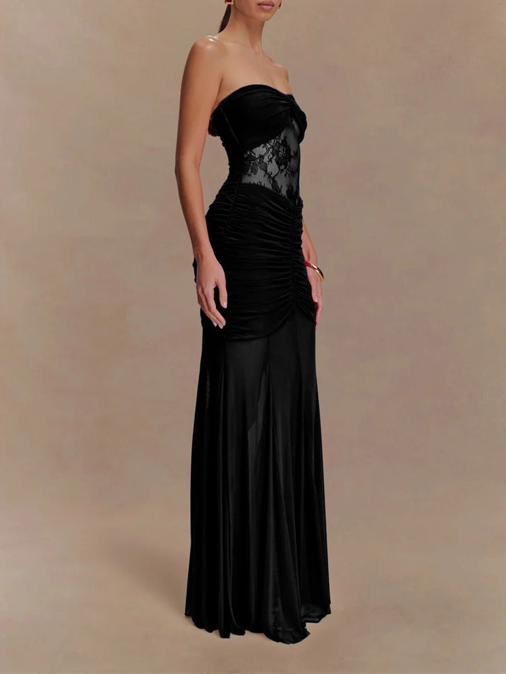 Rebecca Backless Off Shoulder Maxi Dress - Fashion Pov