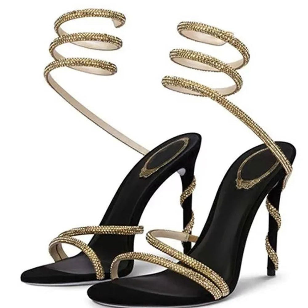 Rosalie Crystal Rhinestone Heel Shoe - Fashion Pov