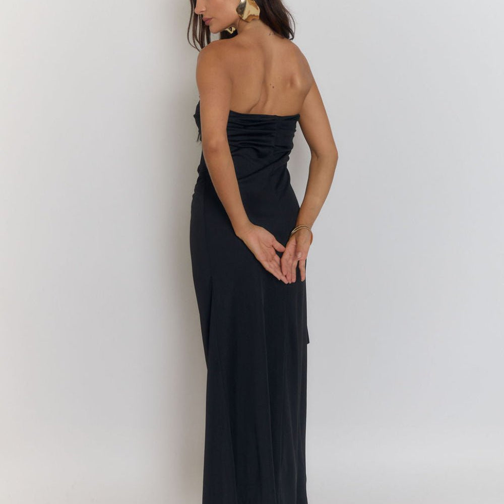Sienna Strapless Backless Maxi Dress - Fashion Pov