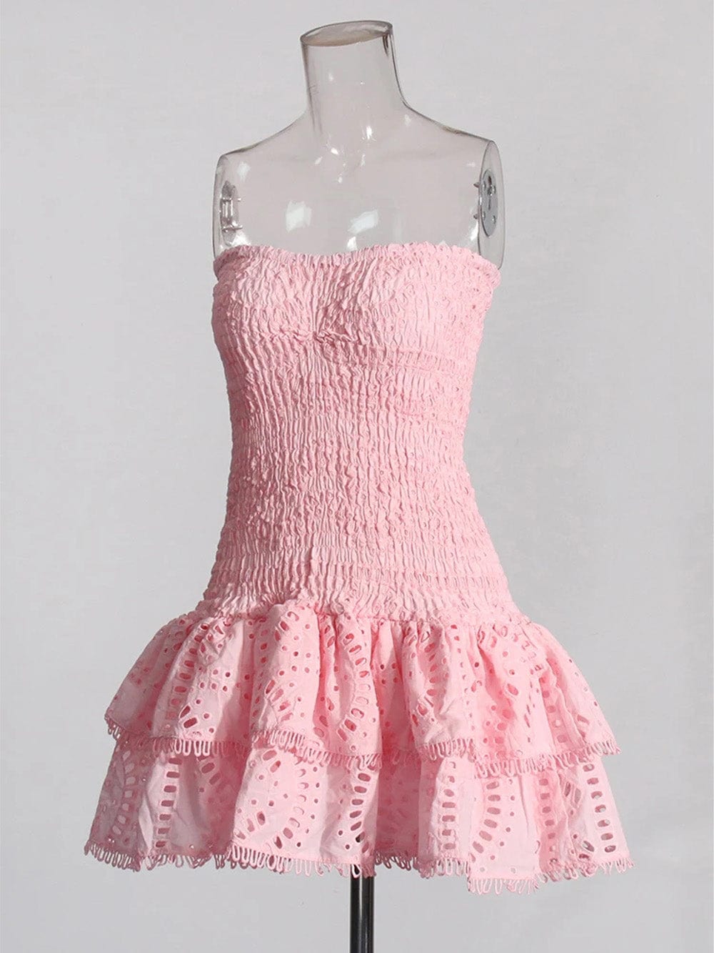 Sophia Sleeveless Spliced Ruffles Mini Dress - Fashion Pov