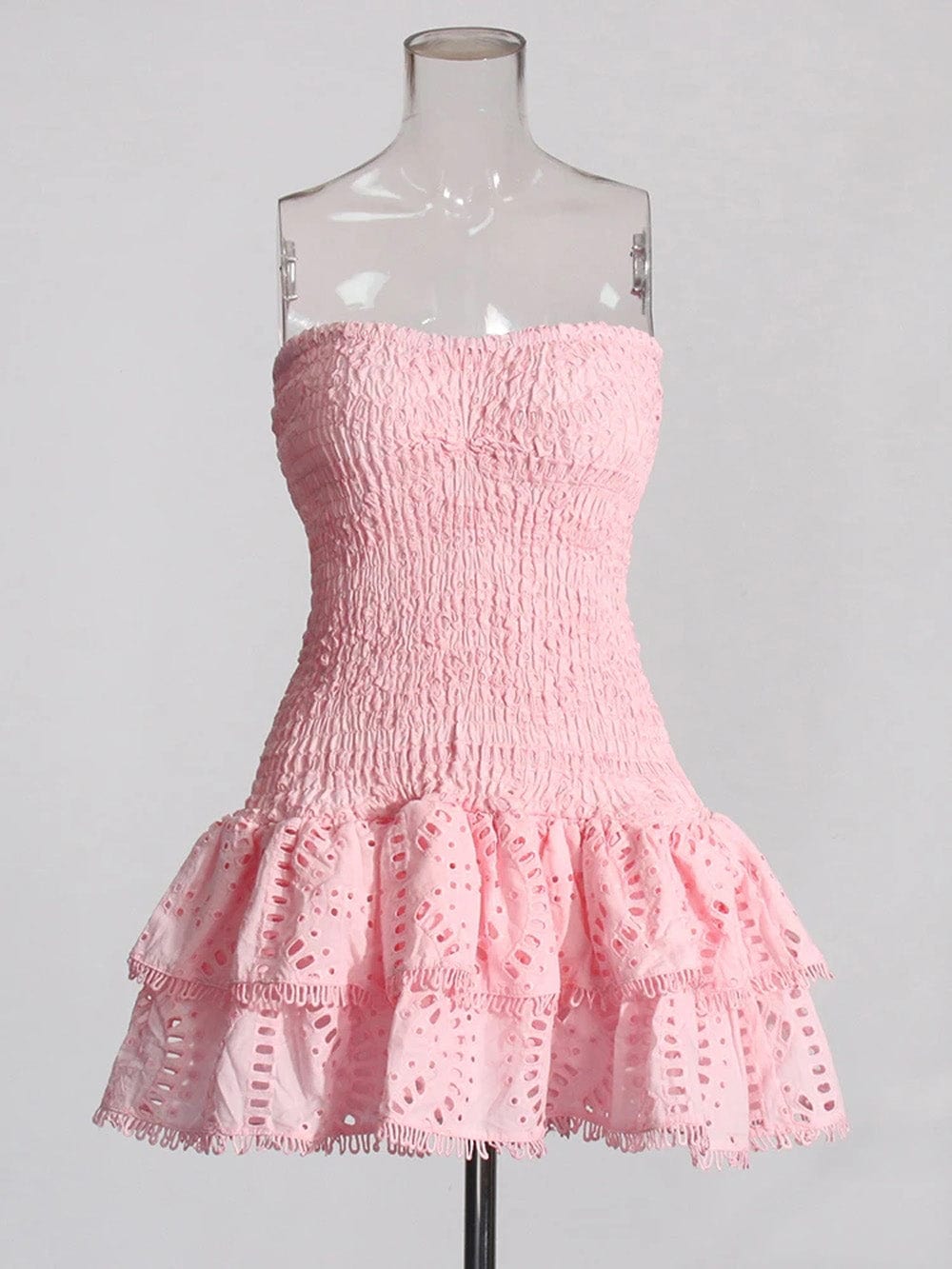 Sophia Sleeveless Spliced Ruffles Mini Dress - Fashion Pov