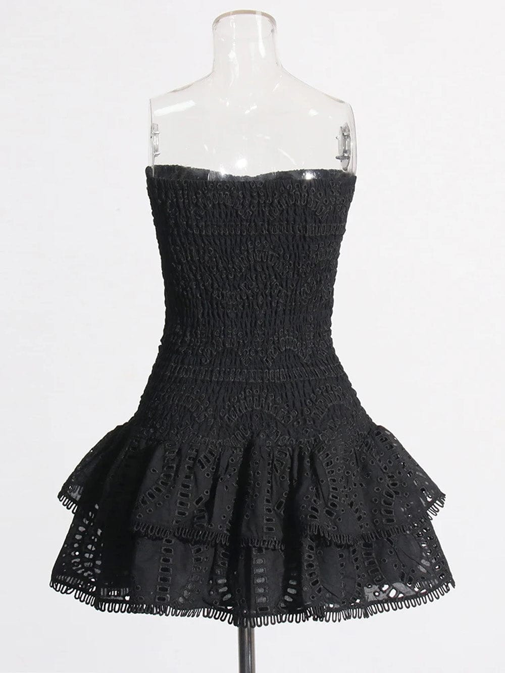 Sophia Sleeveless Spliced Ruffles Mini Dress - Fashion Pov