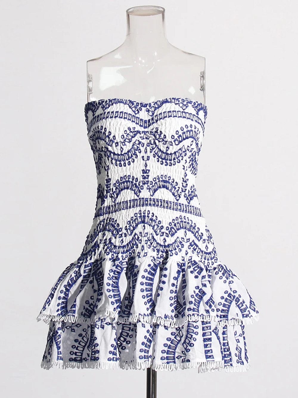 Sophia Sleeveless Spliced Ruffles Mini Dress - Fashion Pov