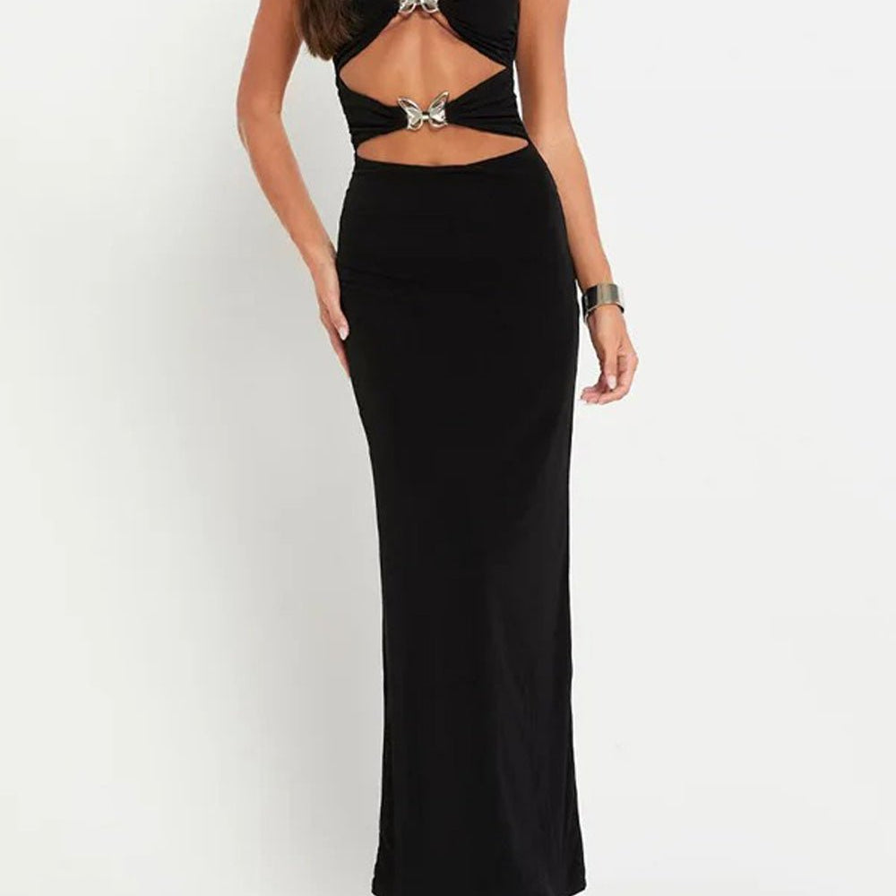 Tayla Hollow Out Bodycon Maxi Dress - Fashion Pov