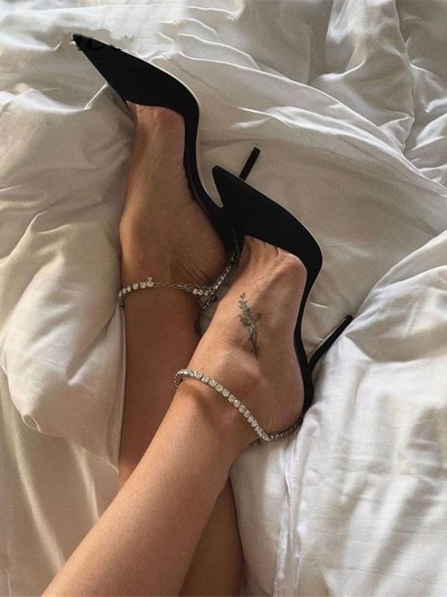 Ankle Rhinestone Heel - Fashion Pov
