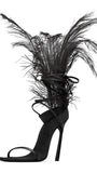 Bailey Feather Gladiator Thin Heel - Fashion Pov