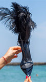 Bailey Feather Gladiator Thin Heel - Fashion Pov