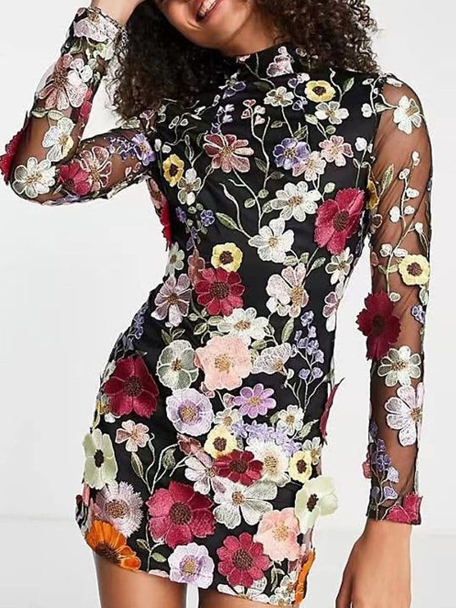 Charlotte Floral Mini Dress - Fashion Pov