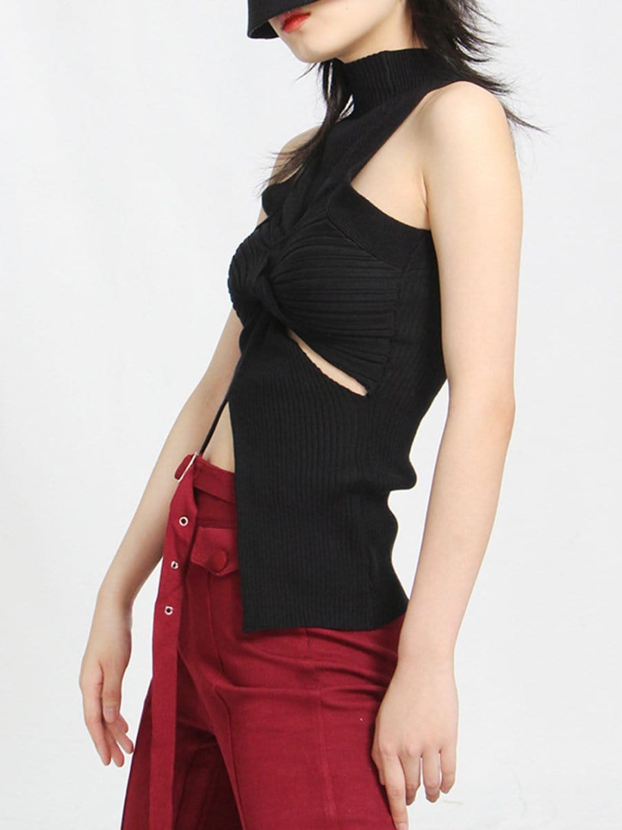 Claire Cut Out Vest Top - Fashion Pov