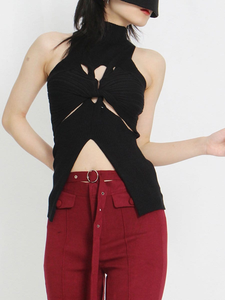 Claire Cut Out Vest Top - Fashion Pov