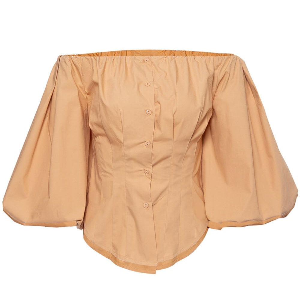 Clara Off Shoulder Lantern Sleeve Top - Fashion Pov