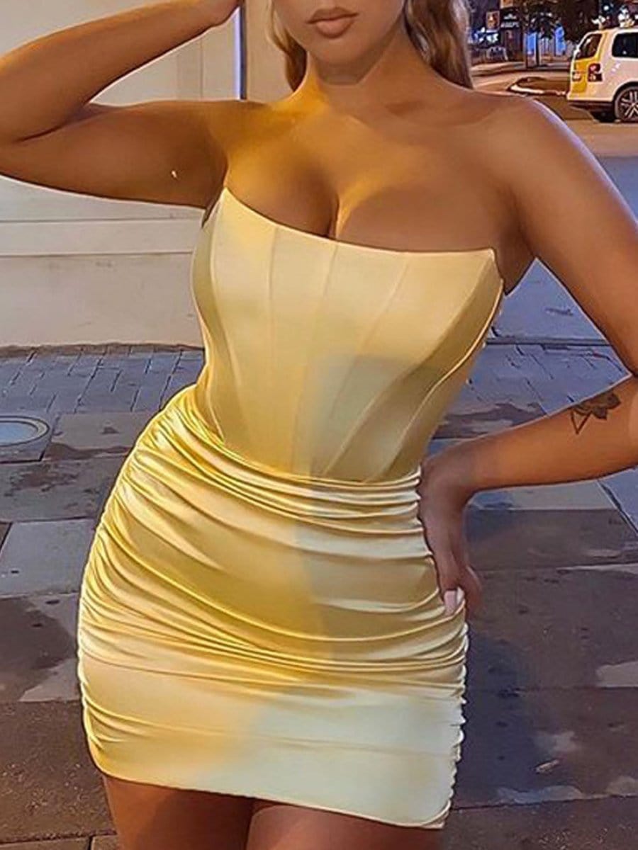 Devin Strapless Bodycon Mini Dress - Fashion Pov