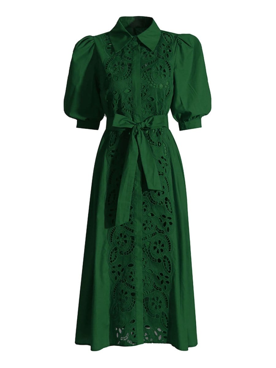 Evelyn Lace Midi Dress - Fashion Pov