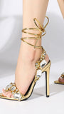 Harlow Ankle Rhinestone Toe Heel - Fashion Pov