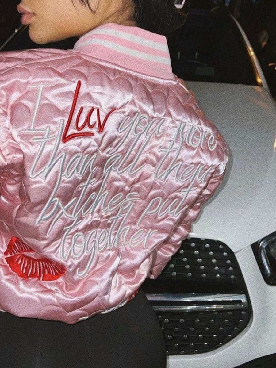 Jayden Letter Cotton Padded Jacket - Fashion Pov