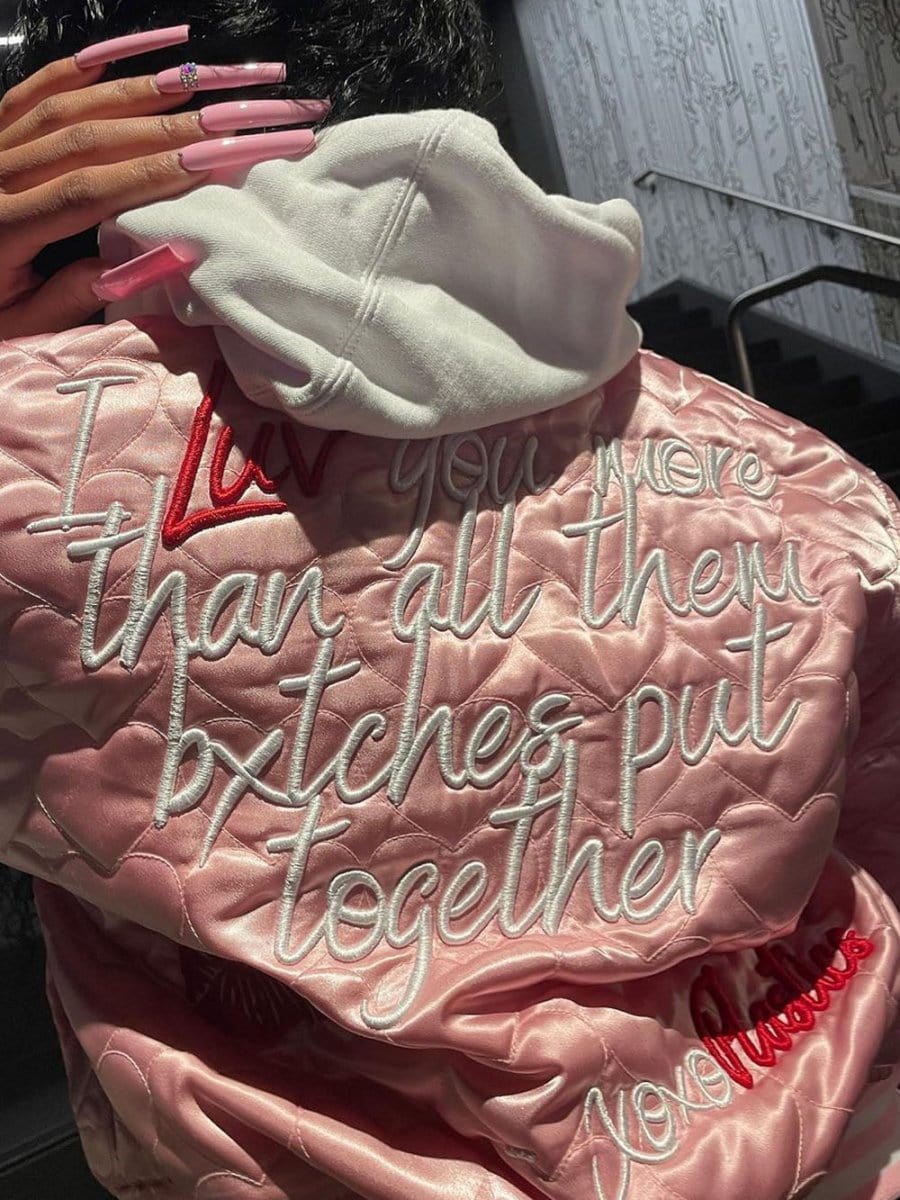 Jayden Letter Cotton Padded Jacket - Fashion Pov