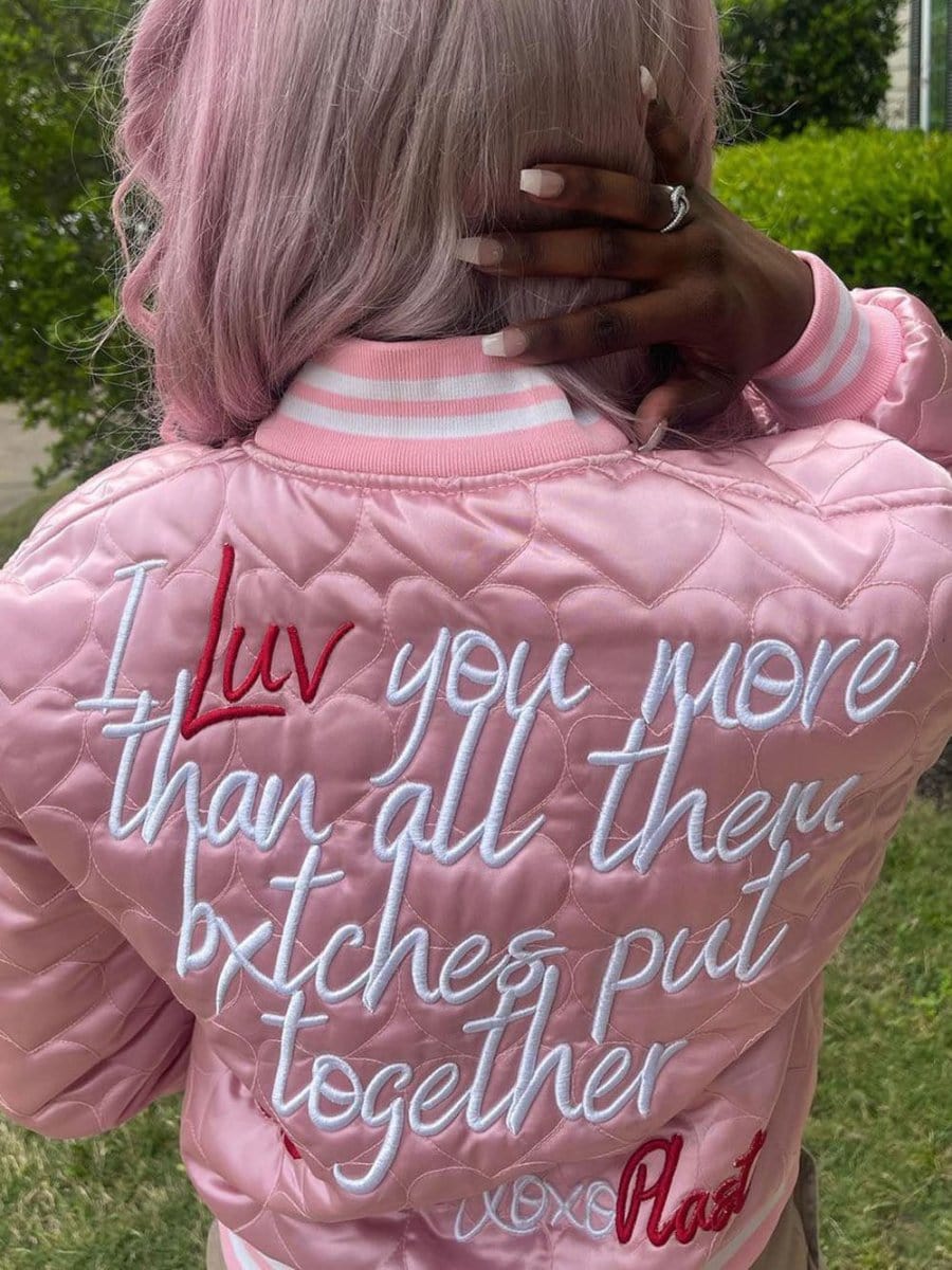 Jayden Letter Cotton Padded Jacket - Fashion Pov