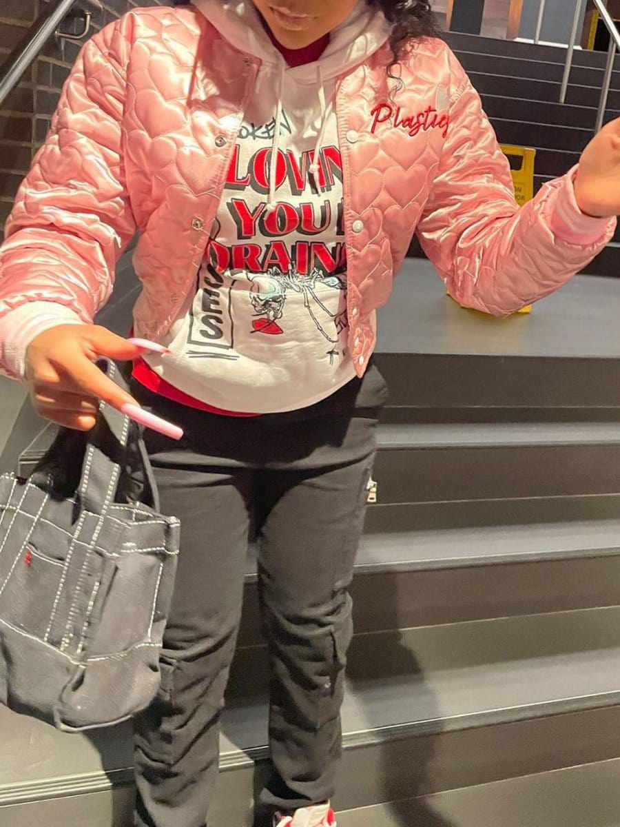 Jayden Letter Cotton Padded Jacket - Fashion Pov