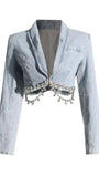 Lyric Diamond Denim Jacket - Fashion Pov