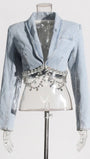 Lyric Diamond Denim Jacket - Fashion Pov