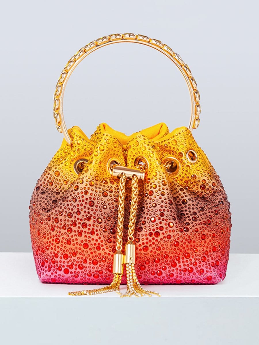 Mae Diamond Tassel Bucket Handbag - Fashion Pov