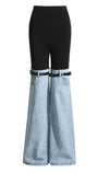 Mansi Denim Hit Wide Leg Pants - Fashion Pov