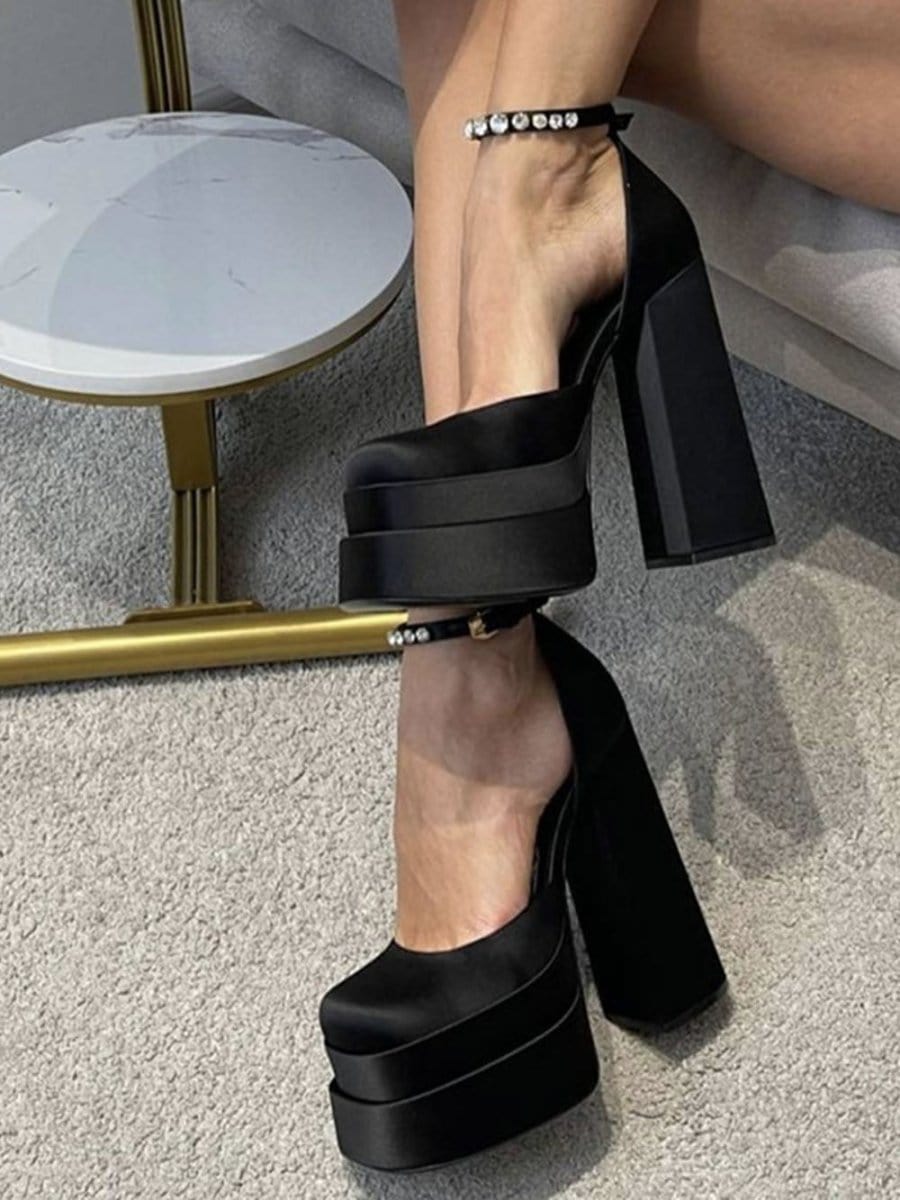 Mina Toe Rhinestone Heel - Fashion Pov