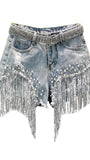 Mya Short Tassel Denim Jeans - Fashion Pov