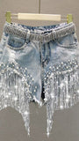 Mya Short Tassel Denim Jeans - Fashion Pov