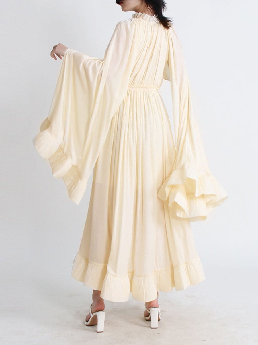 Naomi Ruffle Midi Dress - Fashion Pov