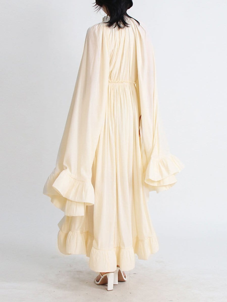 Naomi Ruffle Midi Dress - Fashion Pov