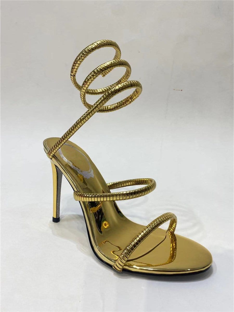 Nia Ankle Snake Strap Heel - Fashion Pov