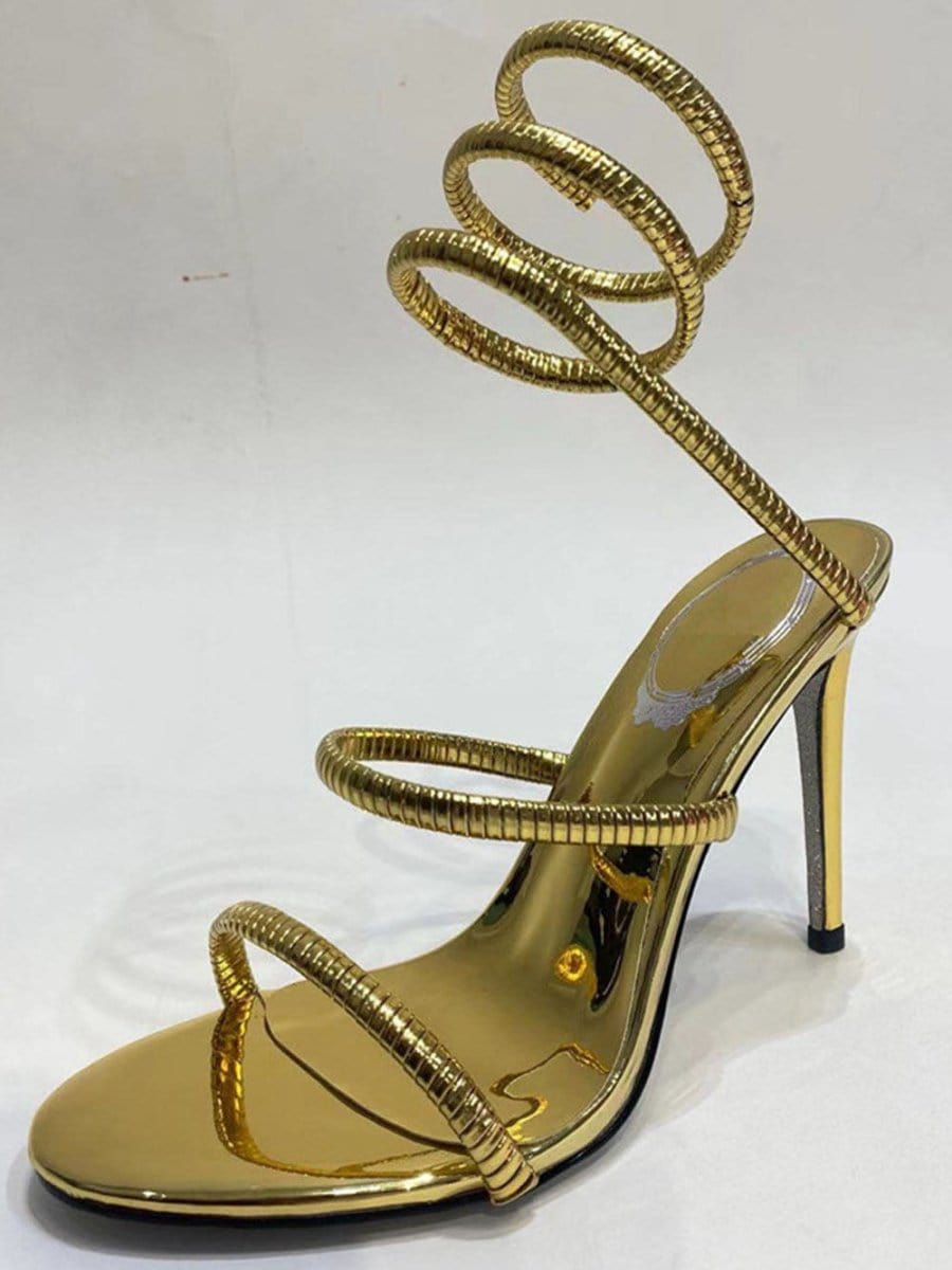 Nia Ankle Snake Strap Heel - Fashion Pov