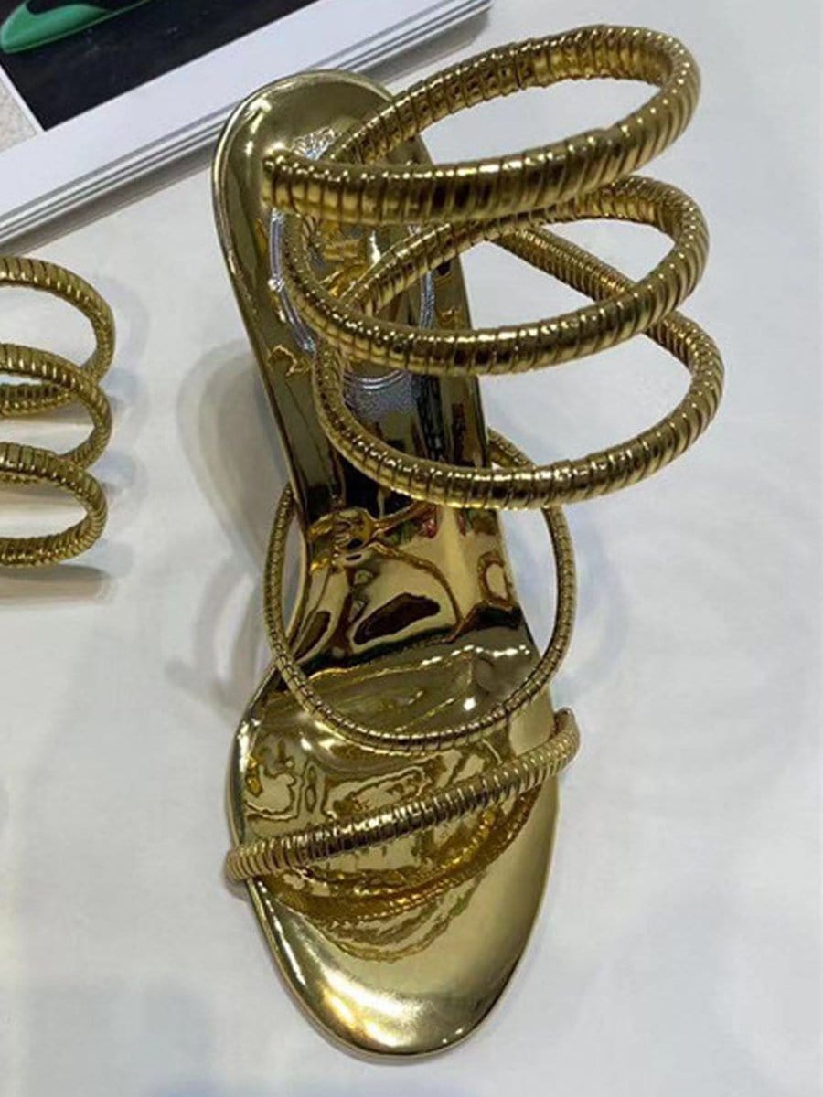 Nia Ankle Snake Strap Heel - Fashion Pov