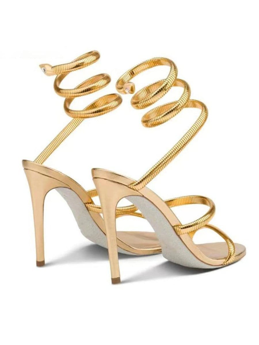 Nia Ankle Snake Strap Heel - Fashion Pov