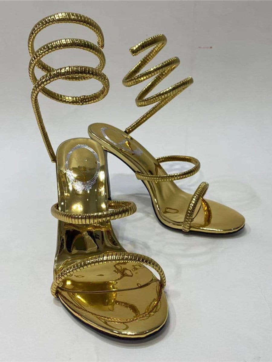 Nia Ankle Snake Strap Heel - Fashion Pov