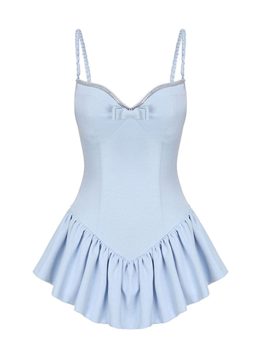 Olivia Sleeveless Playsuit Mini Dress - Fashion Pov