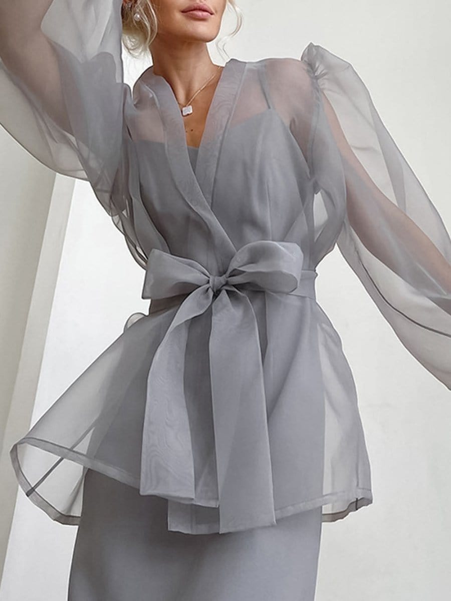 Talia V Neck Long Sleeve Top - Fashion Pov