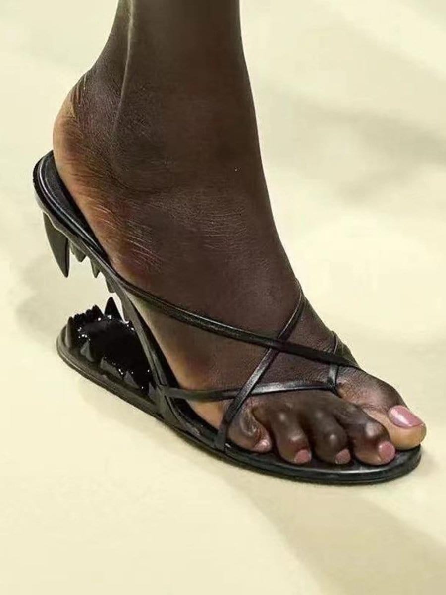 Vivian Flip Flop Peep Toe Heel - Fashion Pov