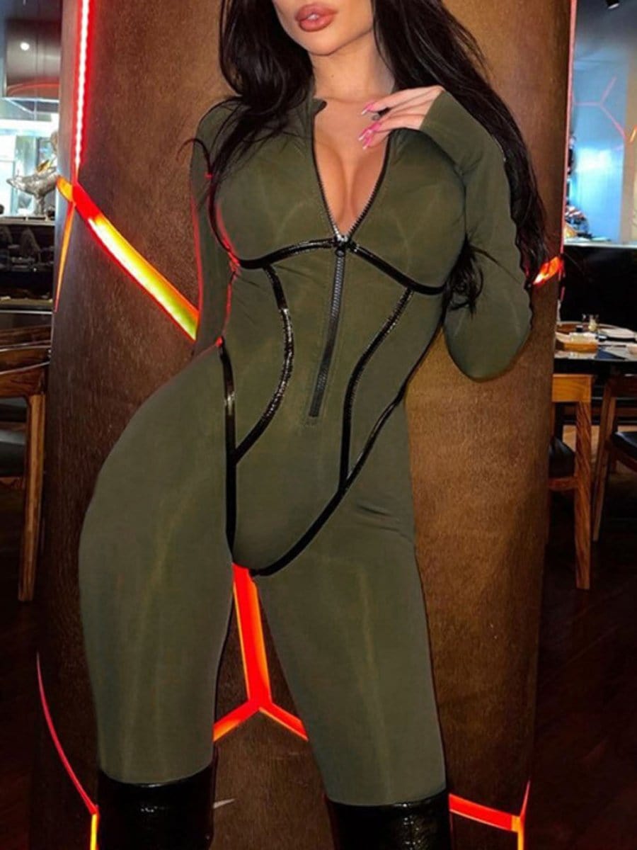 Willow Zipper Sporty Streetwear Jumpsuit - Fashion Pov