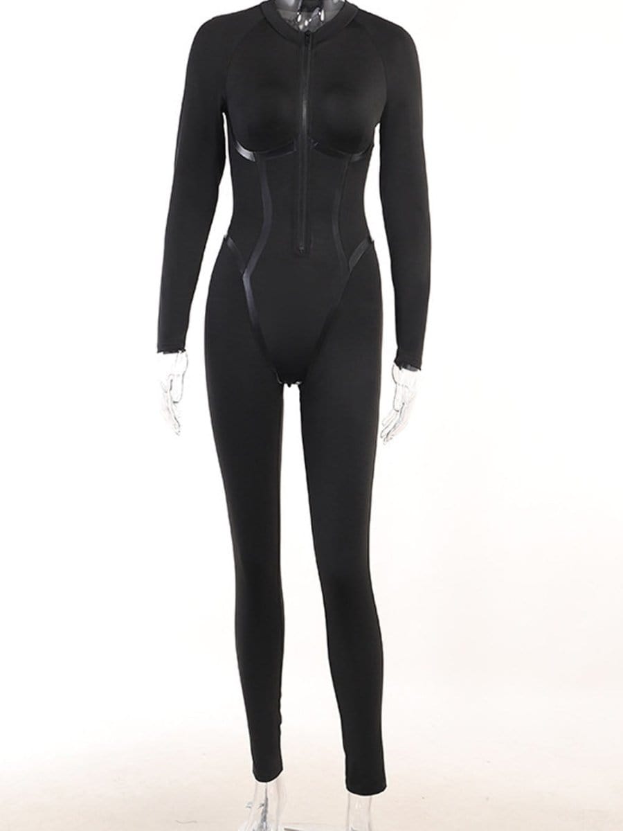 Willow Zipper Sporty Streetwear Jumpsuit - Fashion Pov